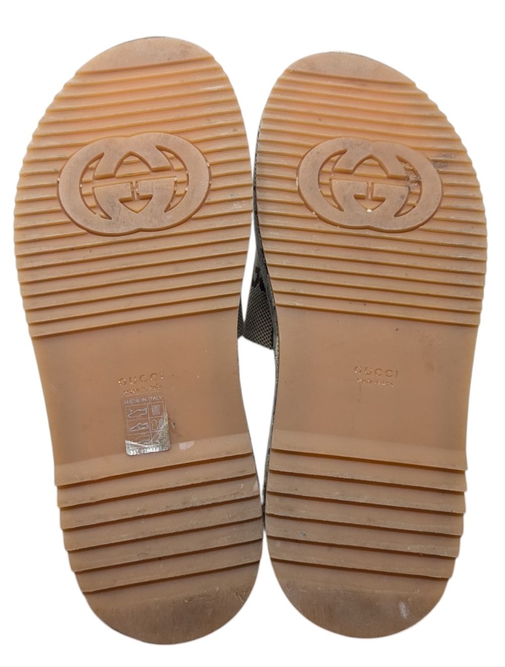 Gucci Angelina Monogram GG Slide Brown Beige Sandals Size EU 40 - Picture 14 of 14